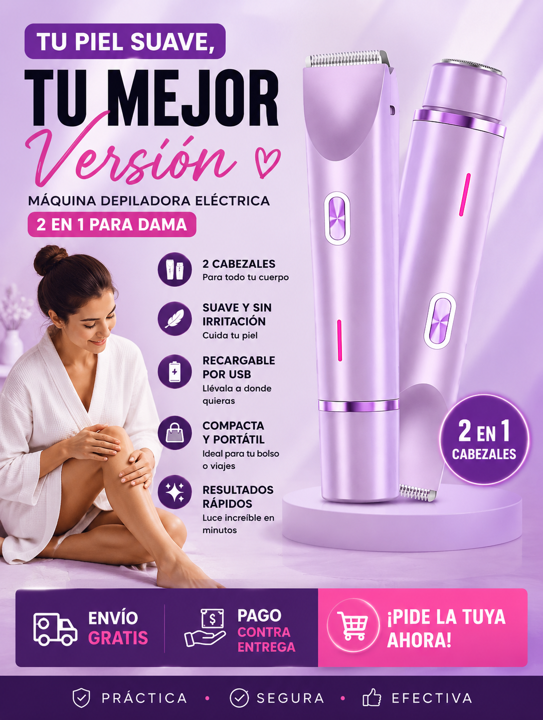 Maquina Depiladora 2 en 1 Corp Dropi Cup